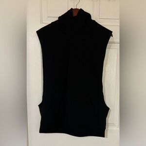Alo Yoga Black Renown Sleeveless Hoodie